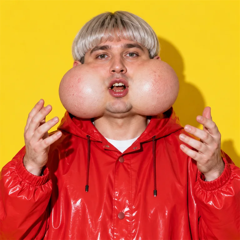 The cheeks, its face