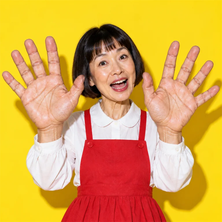 The hands, its face