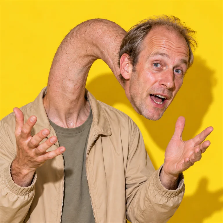 The scroll neck, its face